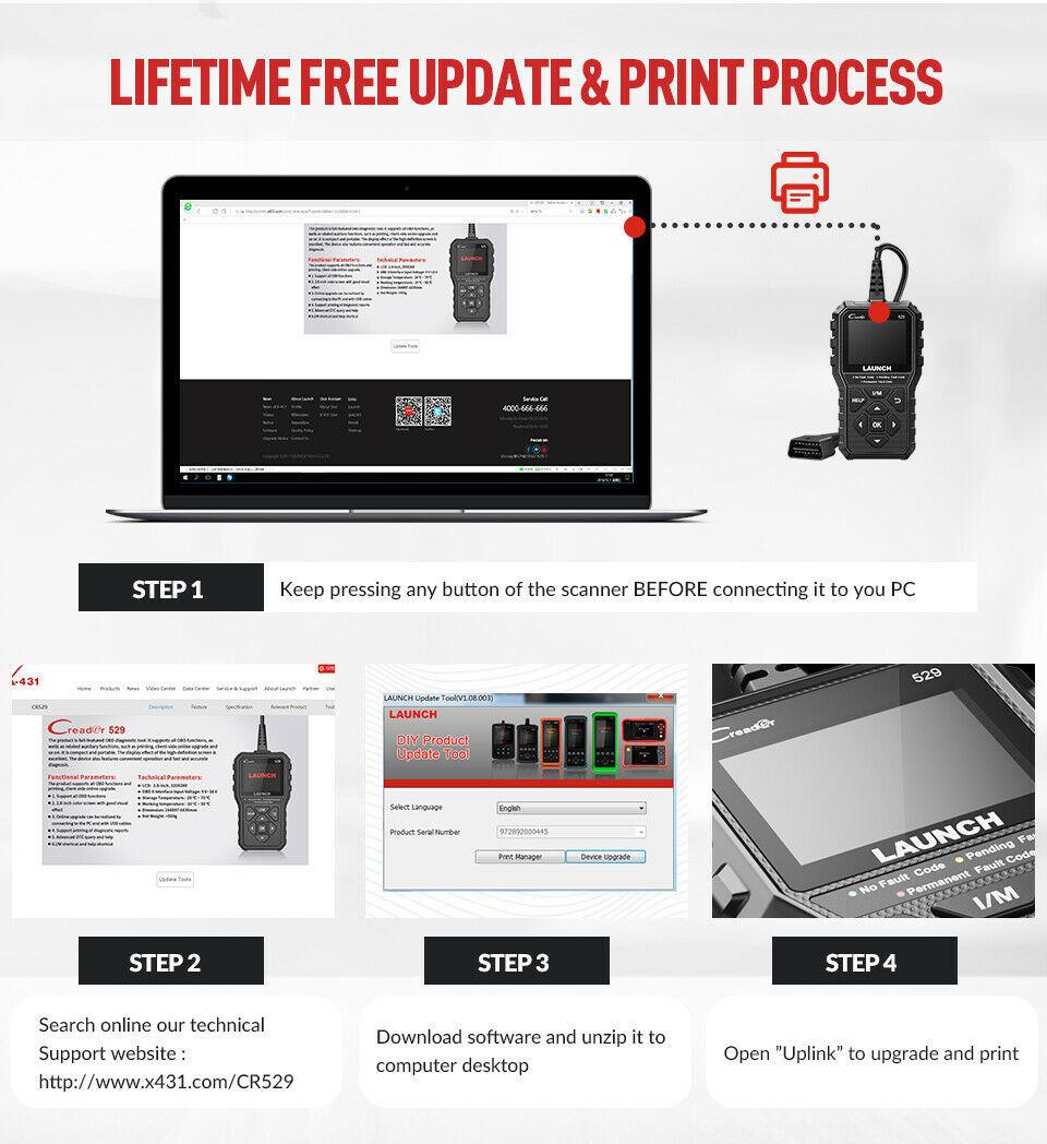 Wholesale Launch Cr529 OBD 2 Diagnostic OBD Scanner Launch