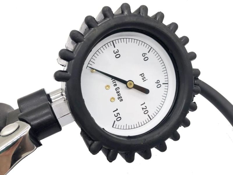 Most Accurate 0-160psi Car Tire Gauge with Hose Andchuck