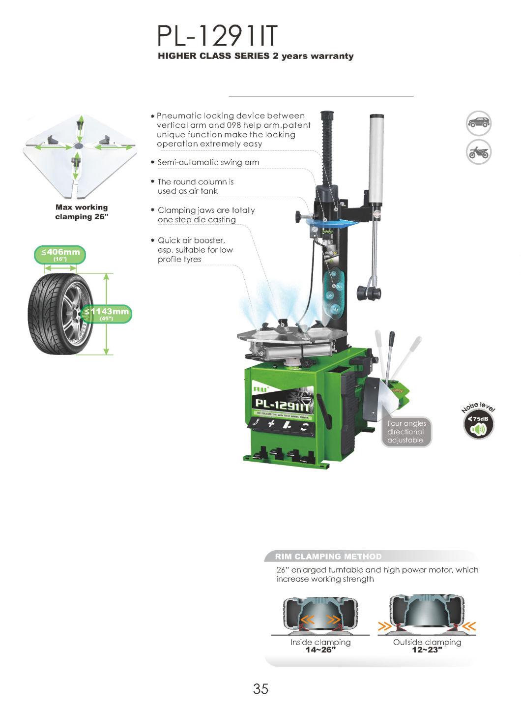 Puli Tire Changer Pl-1291it Semi-Automatic Car Tyre Changer Swing Arm CE Vehicle Tire Changer Equipment