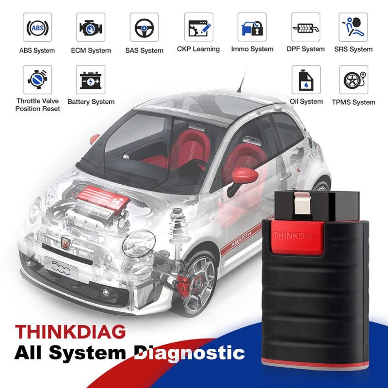 Thinkcar Thinkdiag All System OBD2 Diagnostic Tool with All Car Brand & 16 Reset Functions & 2 Year Free Update Online