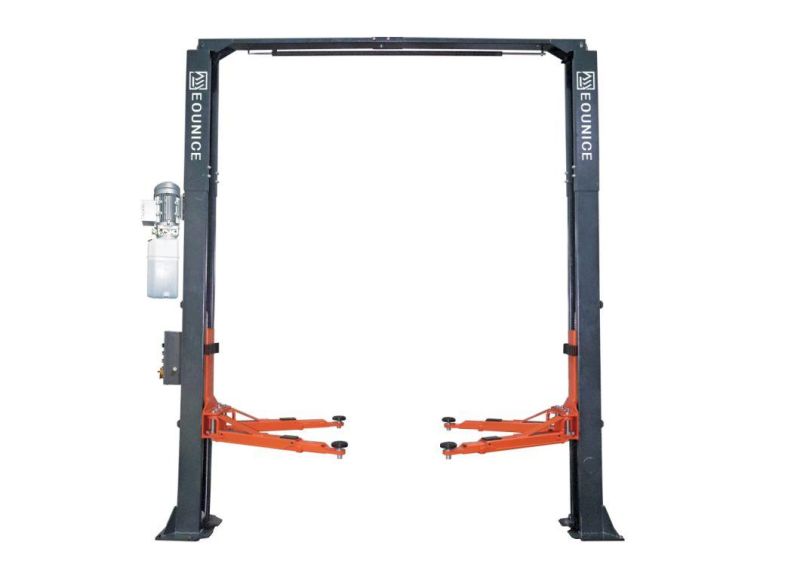 on-7214e Automatic 4t Capacity Auto Car Hoist 2 Post Car Lift Equipment Vehicles Clear Floor Hoist Hydraulic Auto Two Post Car Lift 4000kg Automobile Vehicles