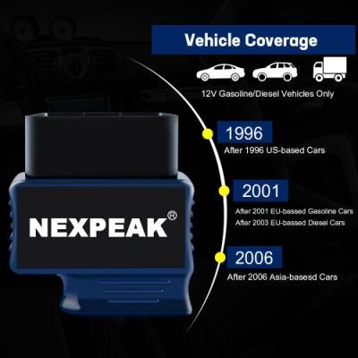 Nexpeak Nexzscan OBD2 Diagnostic Scanner Bluetooth Code Reader Work with Iosandroid Automotive Diagnostic Scanner Better Than Elm327