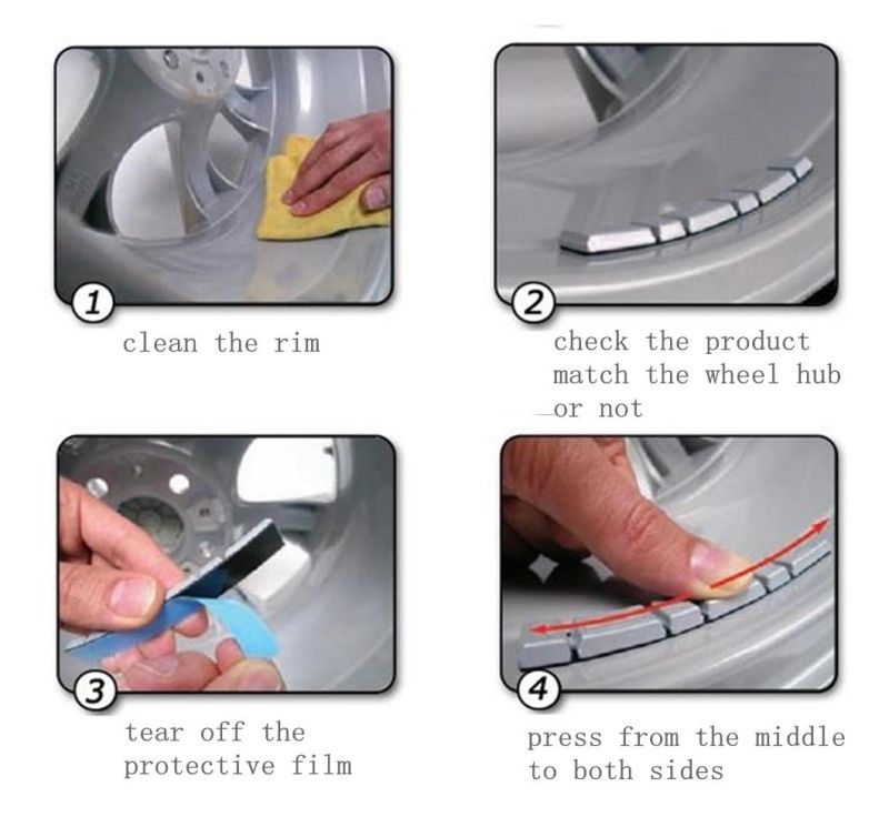 Sticking Type Zinc Wheel Balance Weight for Auto Wheel