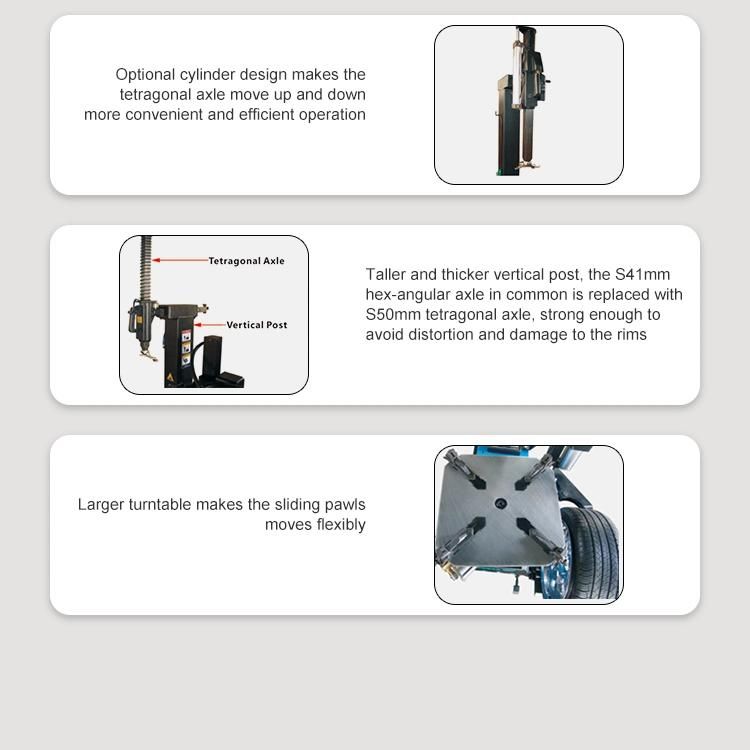 Moves Flexibly Larger Turntable Tire Machine for Passenger Car