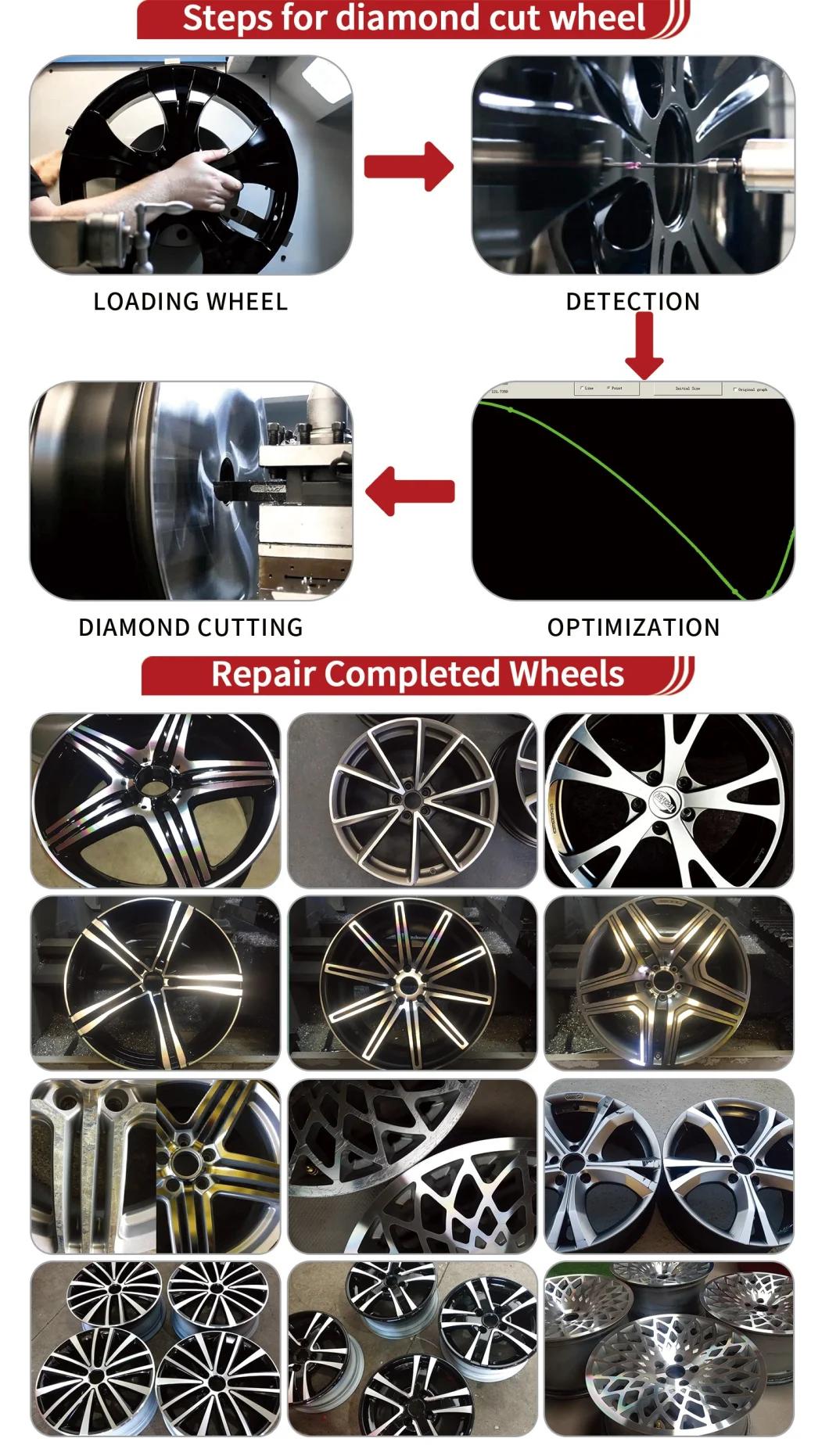 CNC Machine Diamond Cut Auto Alloy Wheels Repair Equipment Awr28h