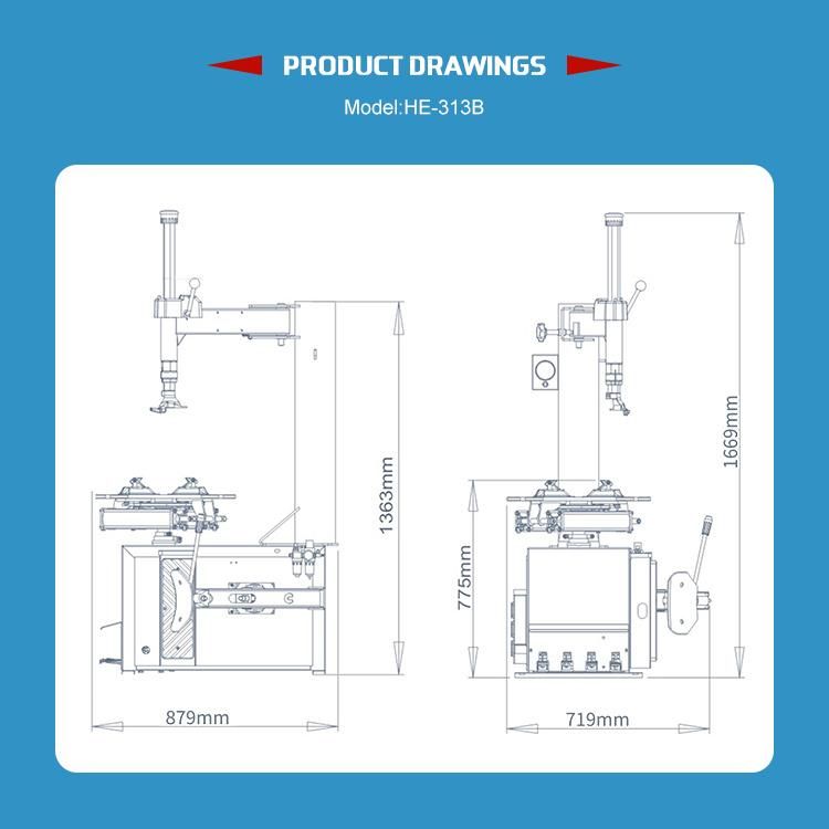Lifelong Warranty Mounting Head 10"-22" Car Tyre Changer