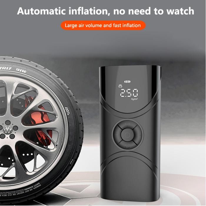 Portable LED Tyre Inflator Car Tyre Inflator Air Compressor 12V Mini Air Pump