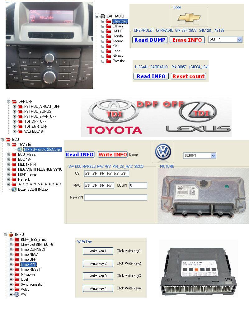 V87 Iprog+ PRO with 7 Adapters Support IMMO + Mileage Correction + Airbag Reset