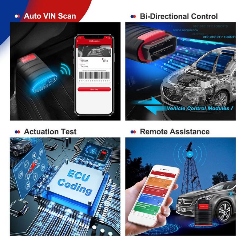 Thinkcar Thinkdiag All System OBD2 Diagnostic Tool with All Car Brand & 16 Reset Functions & 2 Year Free Update Online