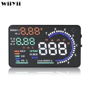 A8 Head up Display OBD2 Dashboard Speedometer Projector Speed Warning Car Hud