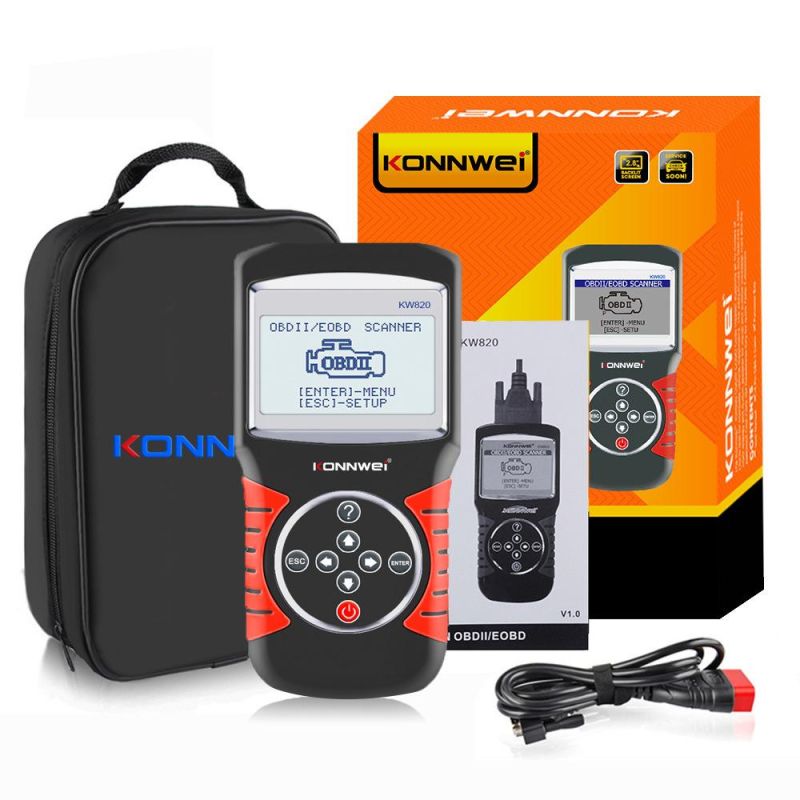 Konnwei Kw820 Automotive Scanner Multi-Languages Obdii Eobd Diagnostic Tool Car Errors Code Reader Diagnostic Scanner