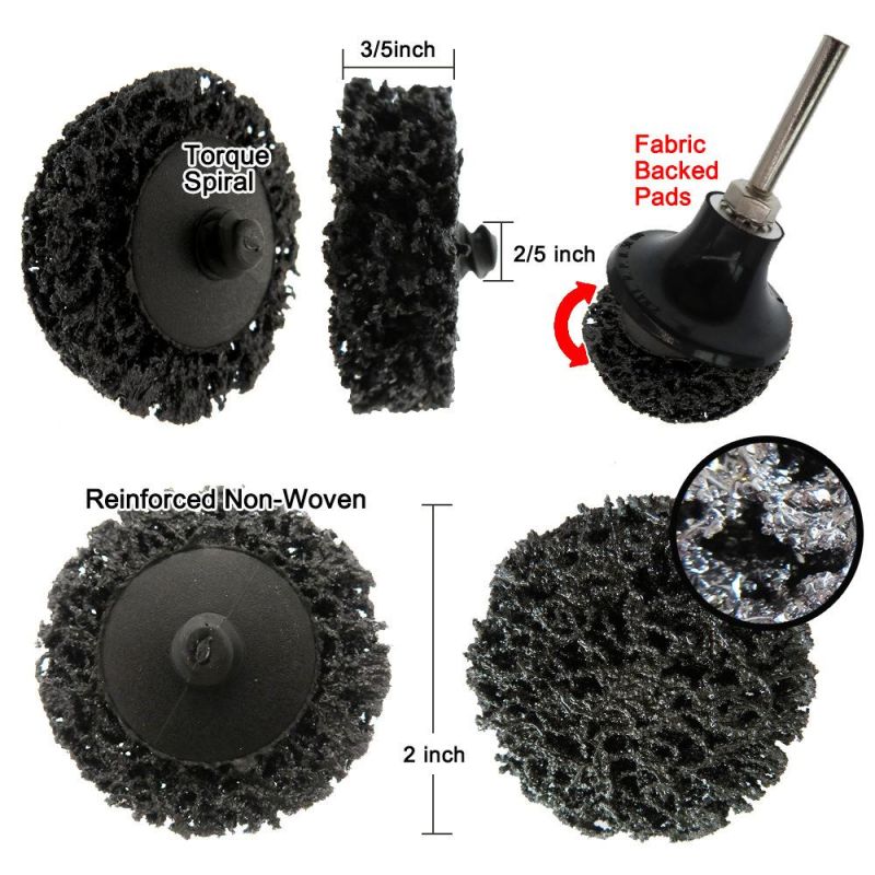 2 Inch 50mm Benchmark Abrasives Black Roll Lock Surface Preparation Discs for Paint Removal