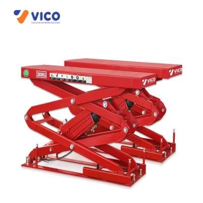 Vico Car Tire Change Scissor Lift in Ground /3000kgs Vehicle Hoist