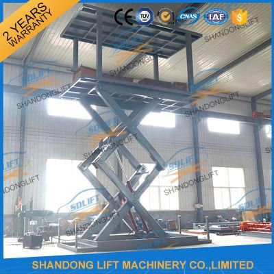 China Stationary Hydraulic Electric Garage Scissor Car Elevator