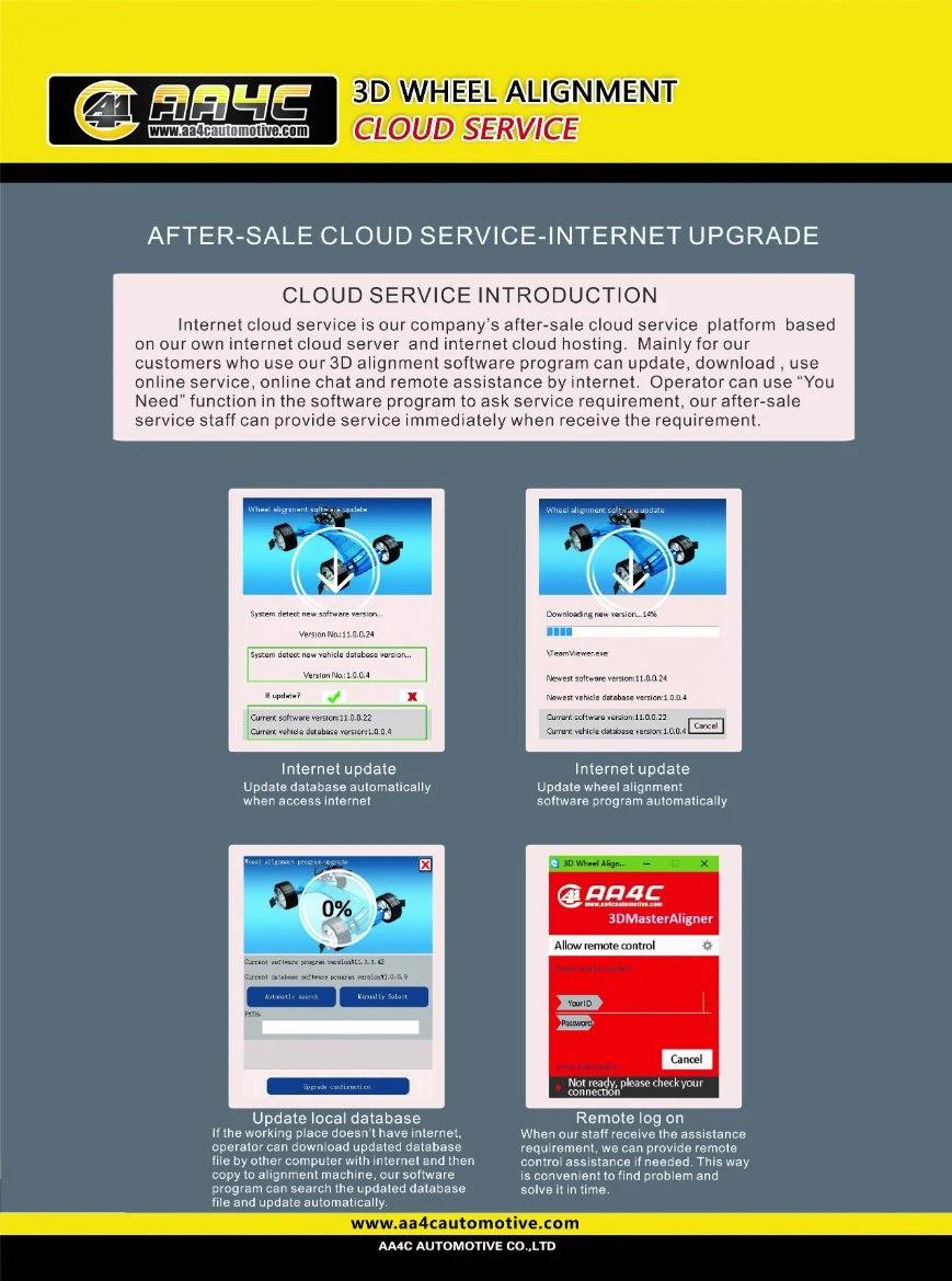 AA4c Fixed Camerabeam+Cabinet 3D Wheel Alignment Dt100
