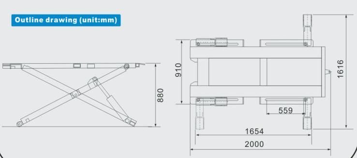 Perfect Quality Vehicle Lifter Car Scissor Lift with Ce and ISO9001