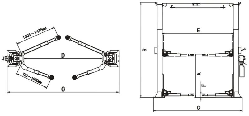 User-Friendly Twin Post Auto Elevator with Long Warranty (211SAC)