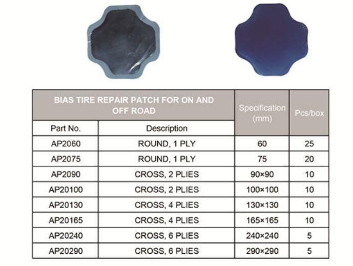 USA Style Universal Bias and Radial Tire Repair Patch for Tubeless Tires