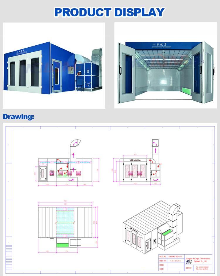 Wld5000 Spray Booth for Sale Paint Booth for Car CE