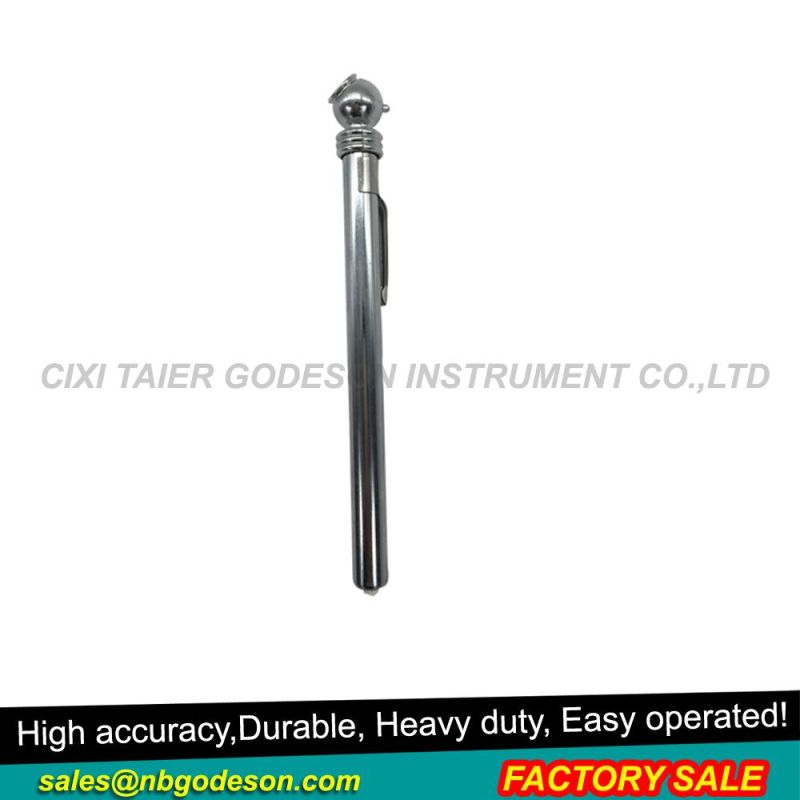 Chrome-Plated Plastic Head Pencil Tire Gauge