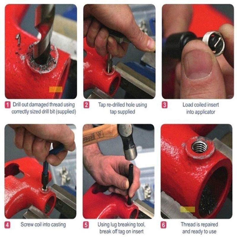 Viktec HSS Drill Helicoil Repair Kit Metric M12, M12*1.75 Thread Repair Kit