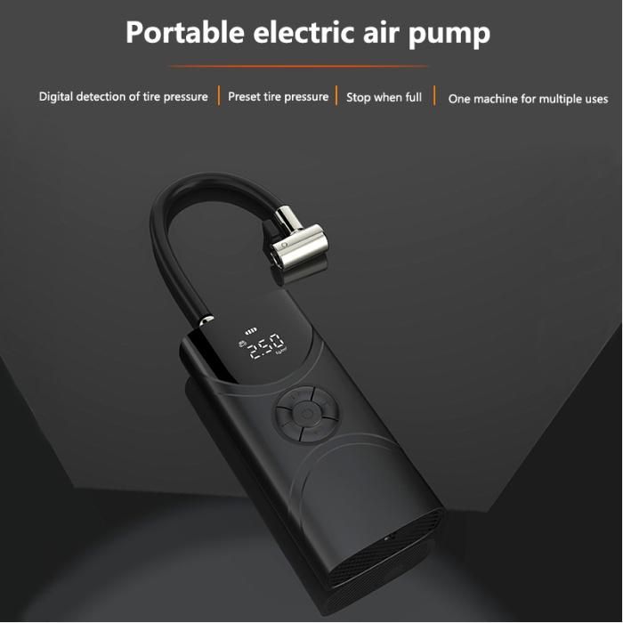 Portable LED Tyre Inflator Car Tyre Inflator Air Compressor 12V Mini Air Pump