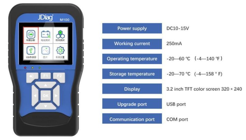 Jdiag M100 Motorcycle Diagnostic Tool for Kawasaki YAMAHA Suzuki Motorbike Scanner Motor Scan Tool Instead of Mct-500