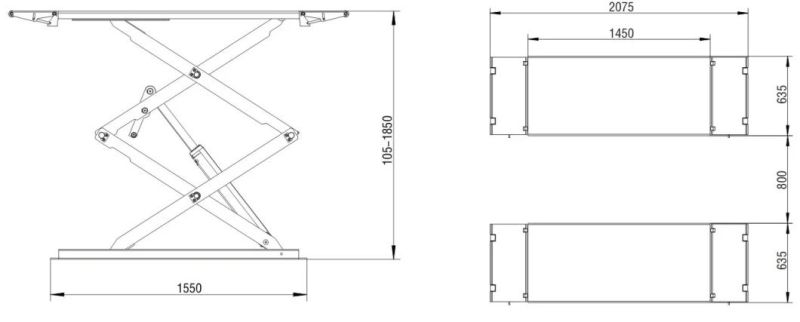 Ultar Thin Hydraulic Scissor Auto Platform Lift