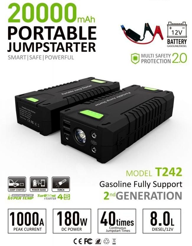 High Power Jump Starter for All Peotral and 8.0L Diesel Car Battery Booster