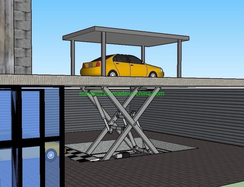 3000kg Electric Scissor Lift for Parking Lot with Double Deck