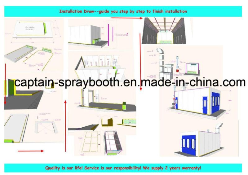 Car Spray Booth with Diesel Burner