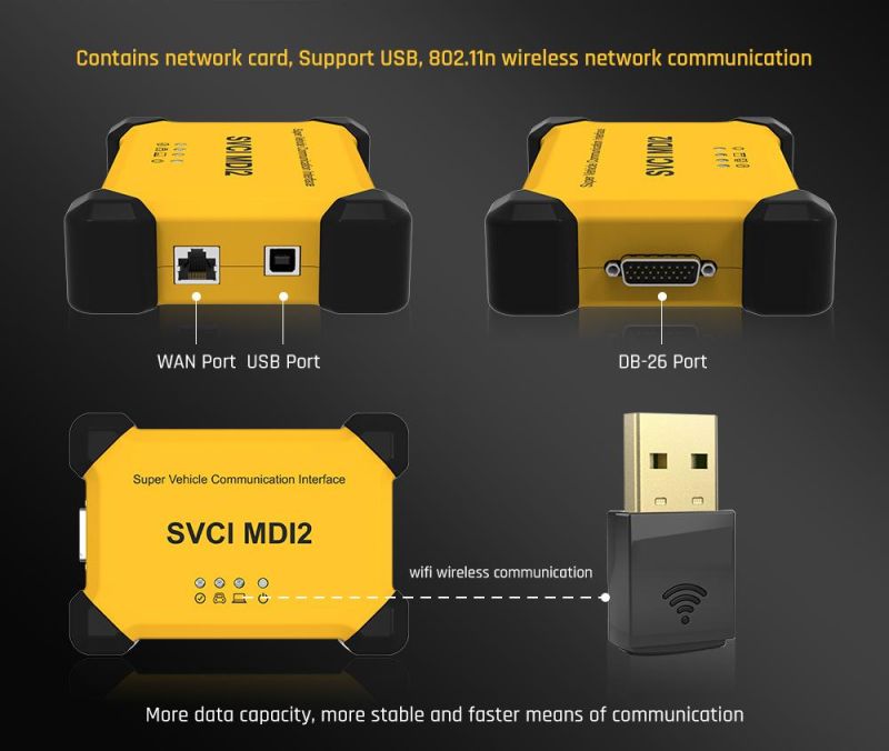 2021 New Svci Mdi2 Super Diagnostic Tool Compatible with Third-Party Custom J2534 Protocol Softwarecan Fd Doip Communication