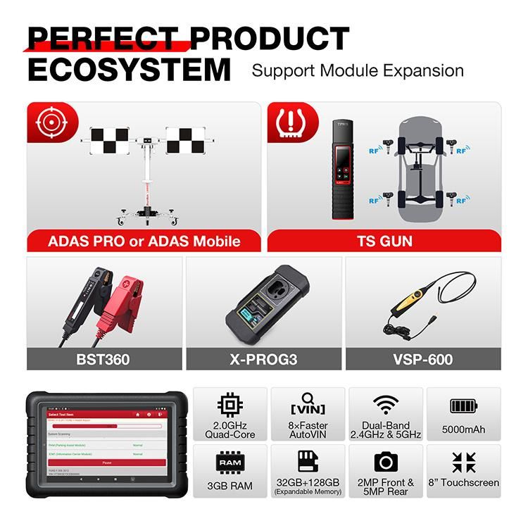 Launch Diagnostic Machine X431 Pros V Launch OBD2 Almost Obdi&Obdii Connectors and Cables Included + Covering 99.99% Vehicles on The World