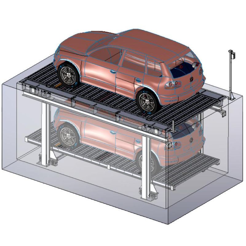 Three/3 Platforms Pit/Underground Parking System for 6 Cars Lift