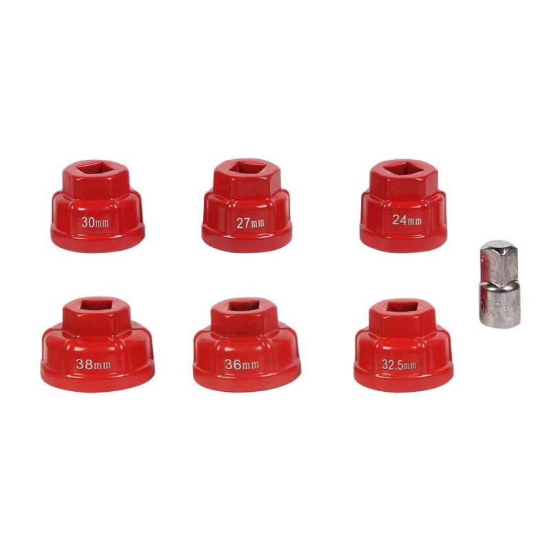 Viktec 7PC 24mm, 27mm, 30mm, 32.5mm, 36mm, 38mm Cup Type Oil Filter Wrench Set (VT17347)