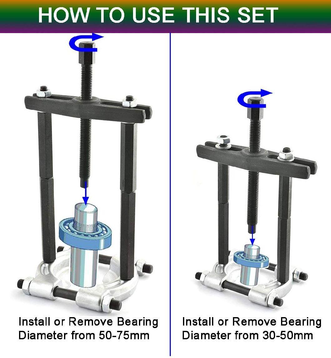 Viktec 12 PCS Bearing Splitter Set, 5 Ton Capacity 2" and 3" Gear Puller Bearing Separator Kit