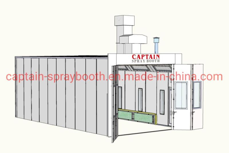 Customized Semi-Downdraft LGP/ Natural Gas Spray Paint Booth /Paint Cabinet 10m-5m-4m