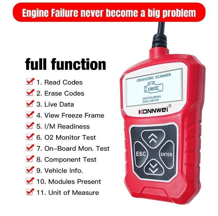 Portable Car Universal Diagnostic Machine 12V Odb2 Car Scanner with 7 Language Professional Diagnostic Tool for Car