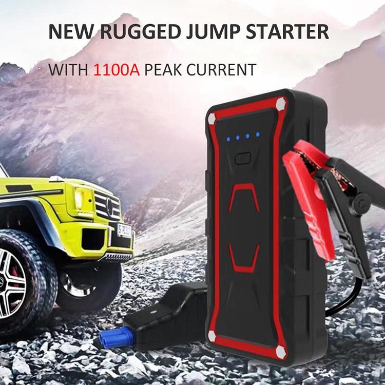 Waterproof Rugged Vehicle Jumper Box 1100A Peak Portable Battery Jump Pack Car Jump Starter