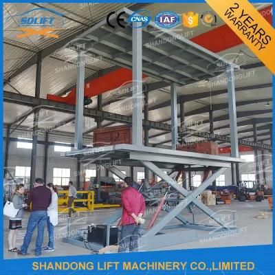 Hydraulic Scissor Type Double Platform Underground Car Lift Parking Machine Price