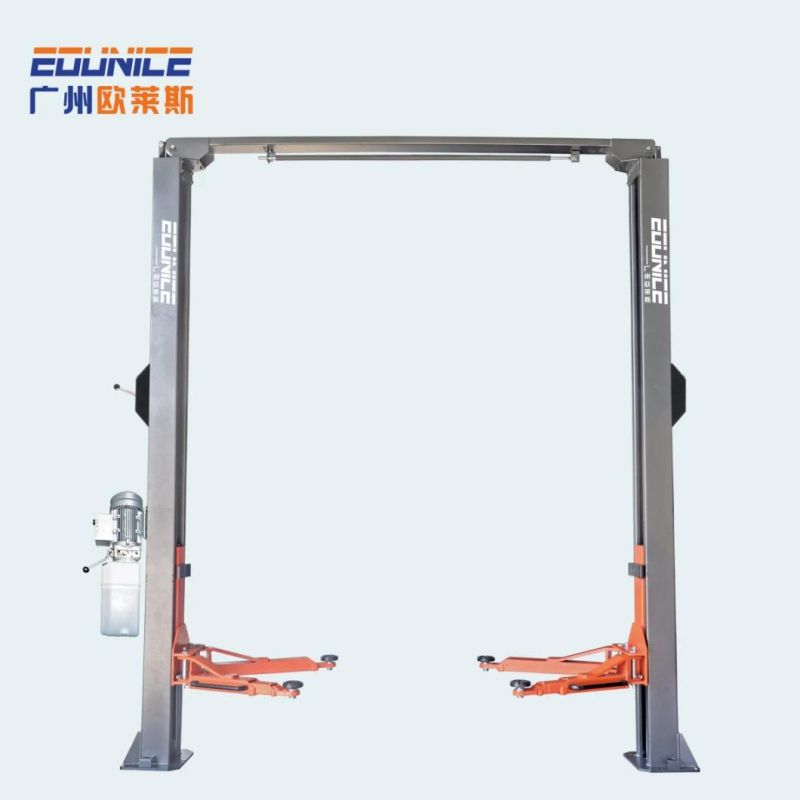 Standard Car Lifter Two Post Auto Garage Workshop Repair Lift One Side Manual Release Lifting Equipment