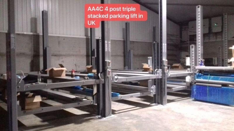 AA4c 4 Post Triple Stacker Car Parking Lift Car Elevator High Rise 4 Post Parking Lift AA-Pep54/3500