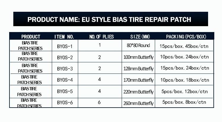 Hutsale Factory Wholesale 2021 Bias Patch Universal Tire Repair Cold Patch for Vhicle