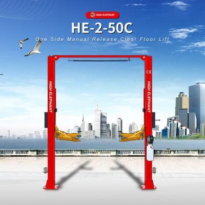 5000kg Auto Lift One Side Manual Release Clear Floor Lift