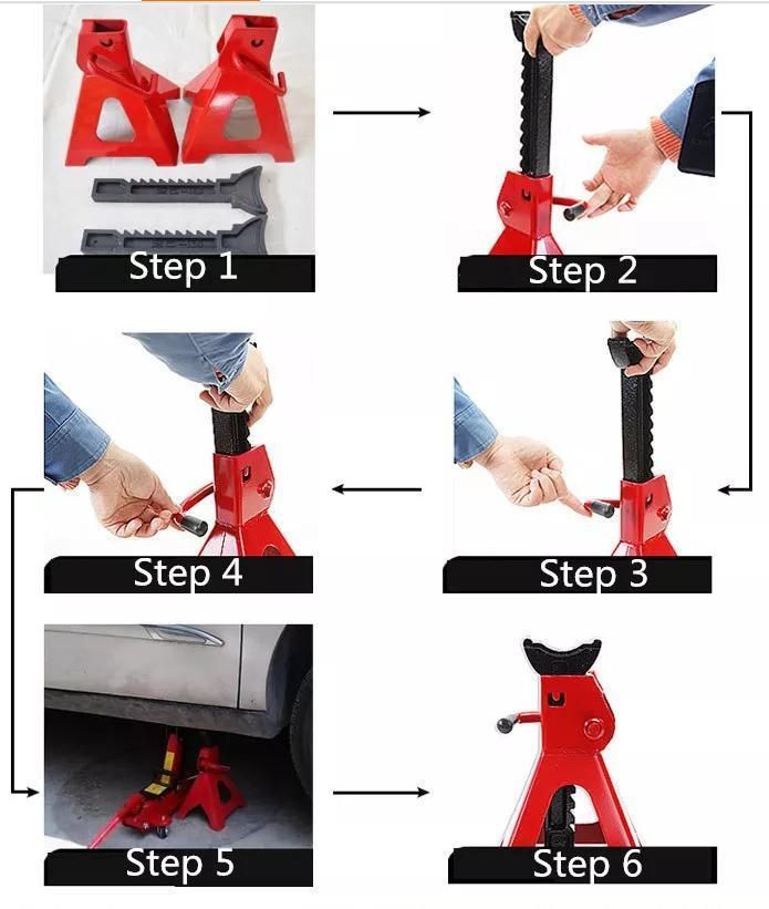 Aofu 6 Ton Heavy Duty Folding Jack Stand for Repair Car