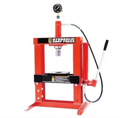 Vehicle Equipment 10t Hydraulic Shop Press with Car Bottle Jack