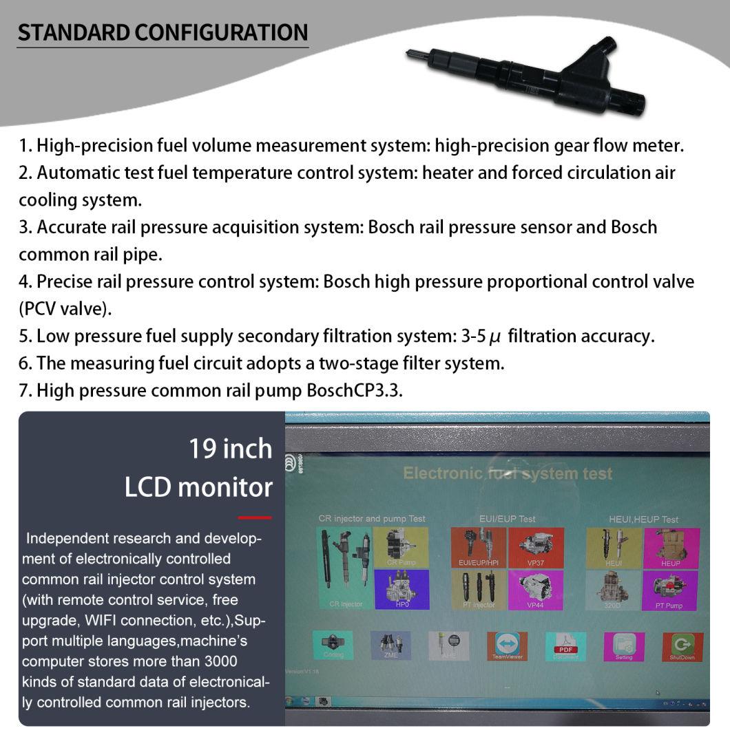 Hcr-318c Universal Testing Machine Measuring Instruments Common Rail Laboratory Equipmentcar Diagnostic Tool Diesel Injector