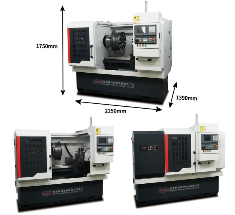 China Supplier Alloy Wheel CNC Lathe Rim Repair Machine Awr28h