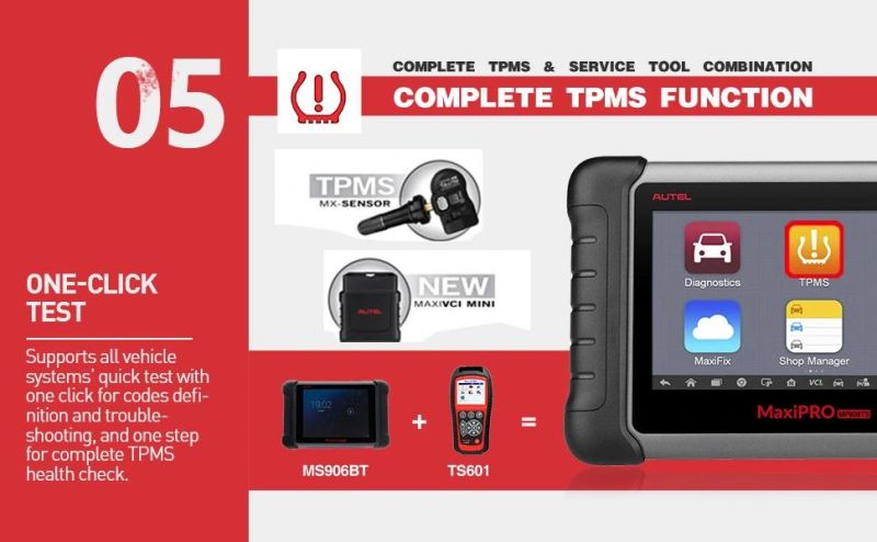 Autel MP808ts Maxi PRO MP808ts Autel Maxi PRO MP808ts MP808ts Support Full System Diagnoese and TPMS Functions