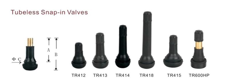 Tubeless Car Wheel Tire Valve Stems with Caps